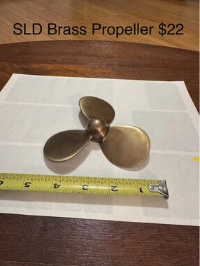 Solid brass propeller